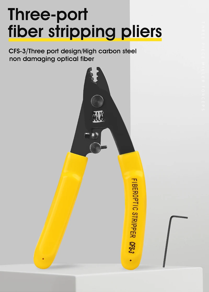 CFS-3/CFS-2/FO103-S Three-port Fiber Optical Stripper/ Pliers/ Wire strippers FTTH Tools Optical Fiber Stripping Pliers
CFS-3/CFS-2/FO103-S Three-port Fiber Optical Stripper/ Pliers/ Wire strippers FTTH Tools Optical Fiber Stripping Pliers