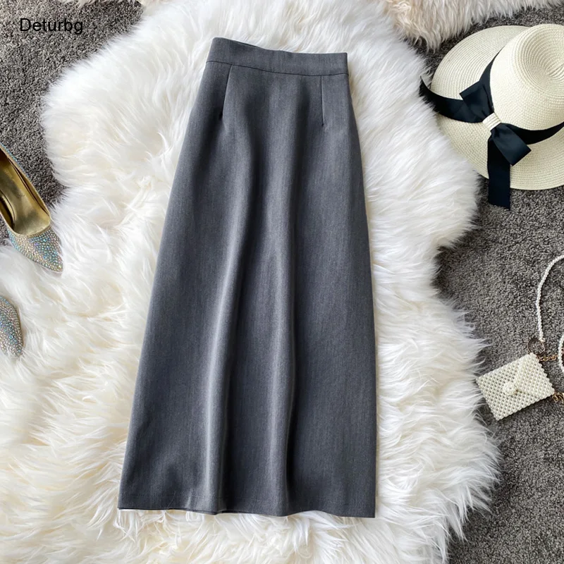 Women's Elegant OL Solid Suit Skirt Female High Waist Back Zipper Splits Office Black A-Line Midi Skirts Jupe 2021 Autumn Sk959
Women's Elegant OL Solid Suit Skirt Female High Waist Back Zipper Splits Office Black A-Line Midi Skirts Jupe 2021 Autumn Sk959