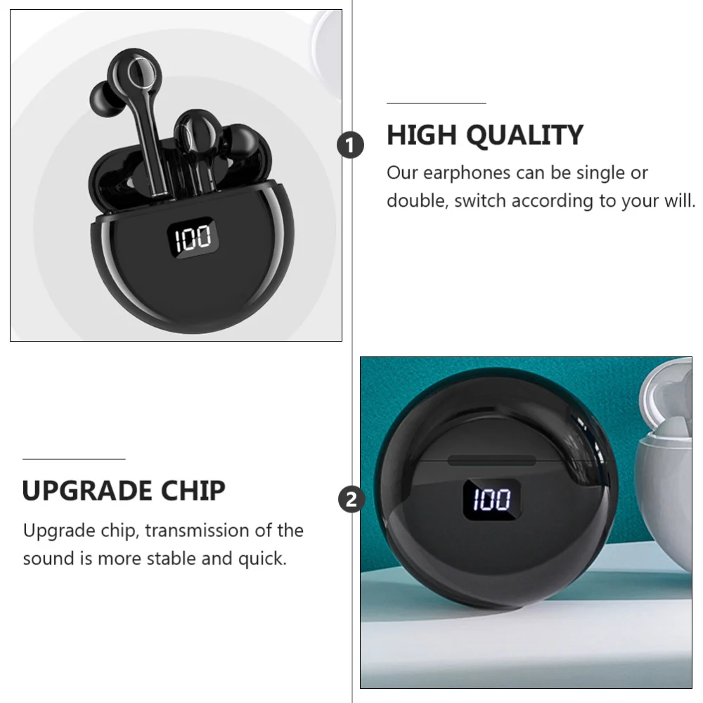1 Set Stereo Wireless Earbuds Portable Earphones Invisible Sport Headsets
1 Set Stereo Wireless Earbuds Portable Earphones Invisible Sport Headsets