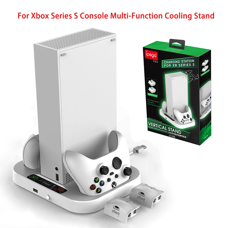 For XBox Series S Console Multi-function Cooling Stand With Dual Battery Handle Base Charger For XSS
For XBox Series S Console Multi-function Cooling Stand With Dual Battery Handle Base Charger For XSS