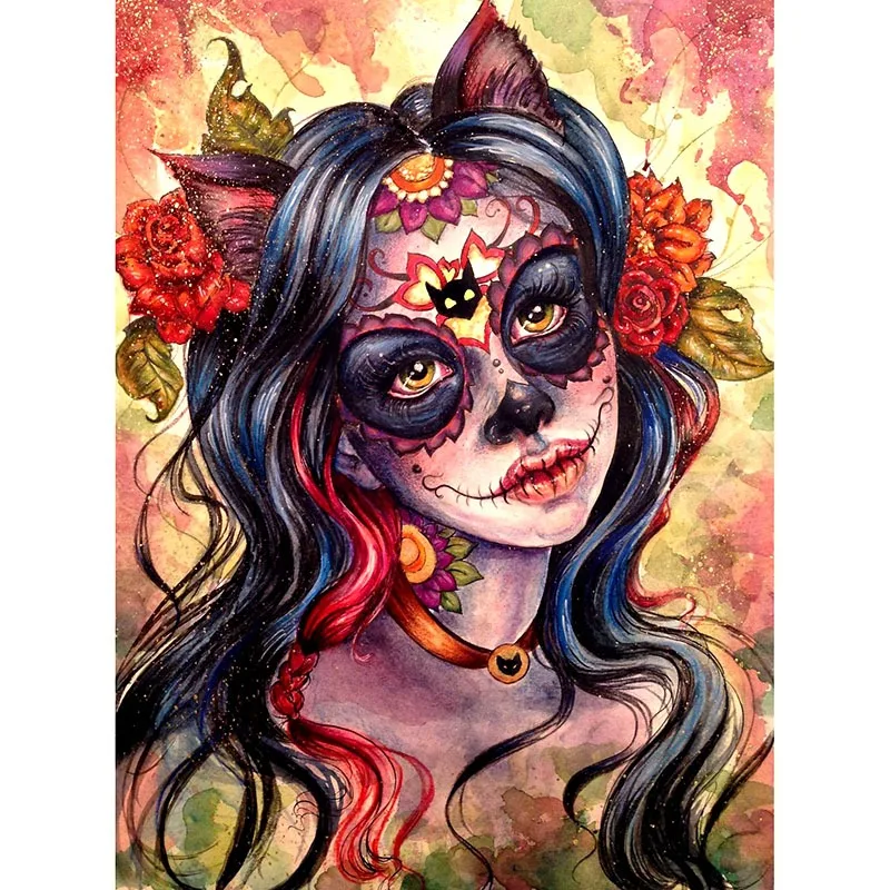 5D DIY Diamond Embroidery Full Display "Skull Girl" Diamond Painting Square/Round Rhinestones Decor Art
5D DIY Diamond Embroidery Full Display "Skull Girl" Diamond Painting Square/Round Rhinestones Decor Art