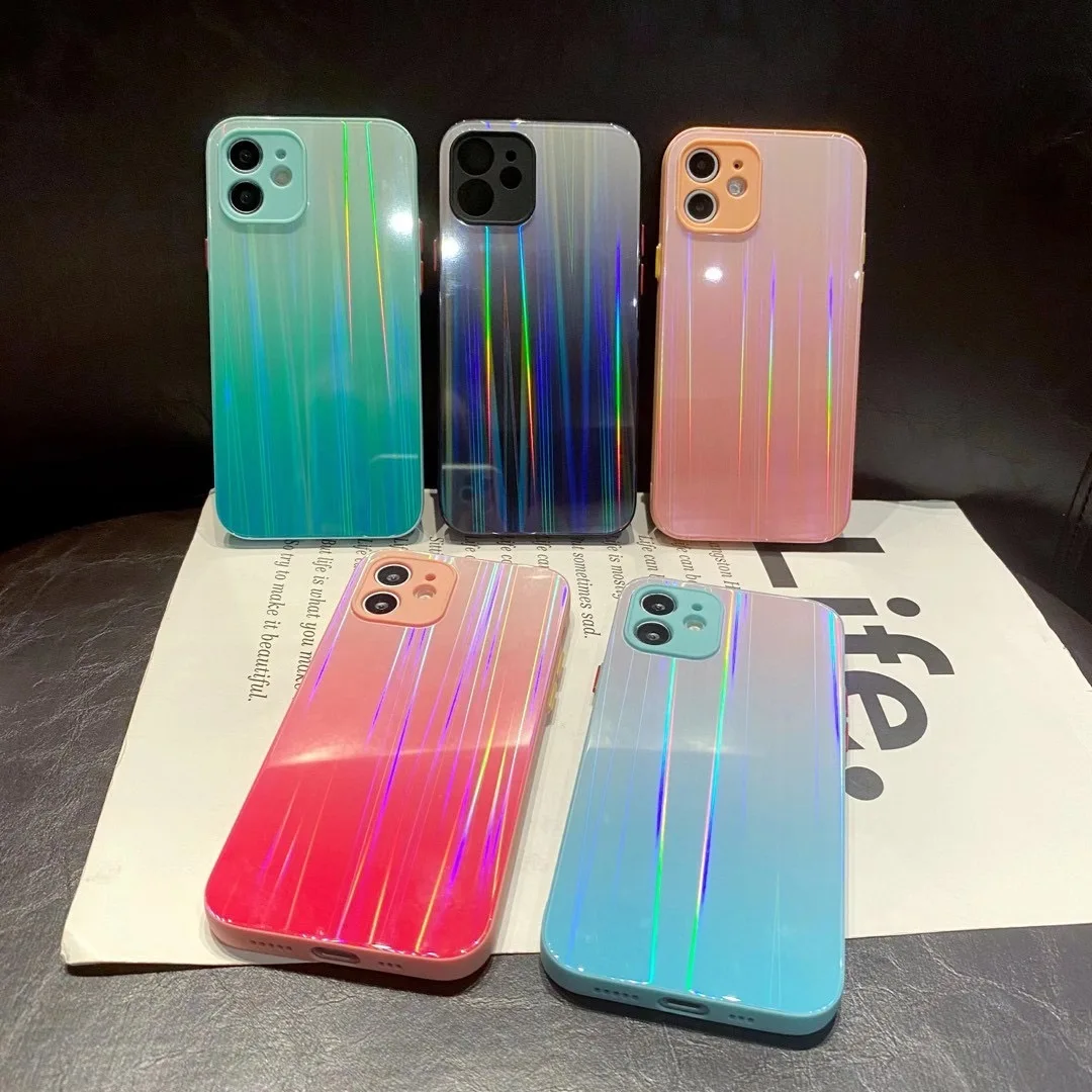 Luxury Laser Glitter Tempered Glass Case For iPhone 11 12 Pro Max Mini XS XR X 7 8 Plus SE 2020 Candy Cover Silicone Protection
Luxury Laser Glitter Tempered Glass Case For iPhone 11 12 Pro Max Mini XS XR X 7 8 Plus SE 2020 Candy Cover Silicone Protection