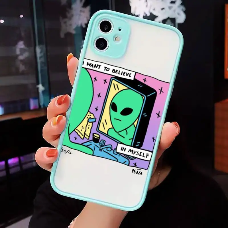 Alien space cartoon luxury Phone Cases Matte Transparent For iPhone 12 Mini 11 Pro XR XS Max 7 8 Plus
Alien space cartoon luxury Phone Cases Matte Transparent For iPhone 12 Mini 11 Pro XR XS Max 7 8 Plus