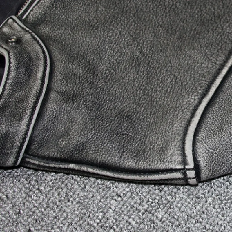 Vintage Mens Cowhide Leather Jacket Grey Stand Collar Biker Genuine Leather Jacket Windbreaker Slim Fit Short Coat Plus Size 5XL
Vintage Mens Cowhide Leather Jacket Grey Stand Collar Biker Genuine Leather Jacket Windbreaker Slim Fit Short Coat Plus Size 5XL