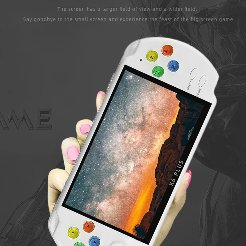 X6 Plus Handheld Game Console 5.1 Inch Dual Rocker Game Console with Built-in 1W Game,
X6 Plus Handheld Game Console 5.1 Inch Dual Rocker Game Console with Built-in 1W Game,