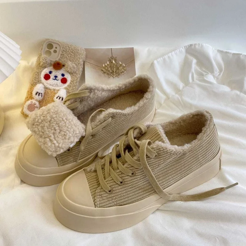Winter Warm Zapatillas Mujer Corduroy Women's Espadrilles Fashion Plush Sneakers For Women 2021 Casual Solid Ladies Footwear
Winter Warm Zapatillas Mujer Corduroy Women's Espadrilles Fashion Plush Sneakers For Women 2021 Casual Solid Ladies Footwear