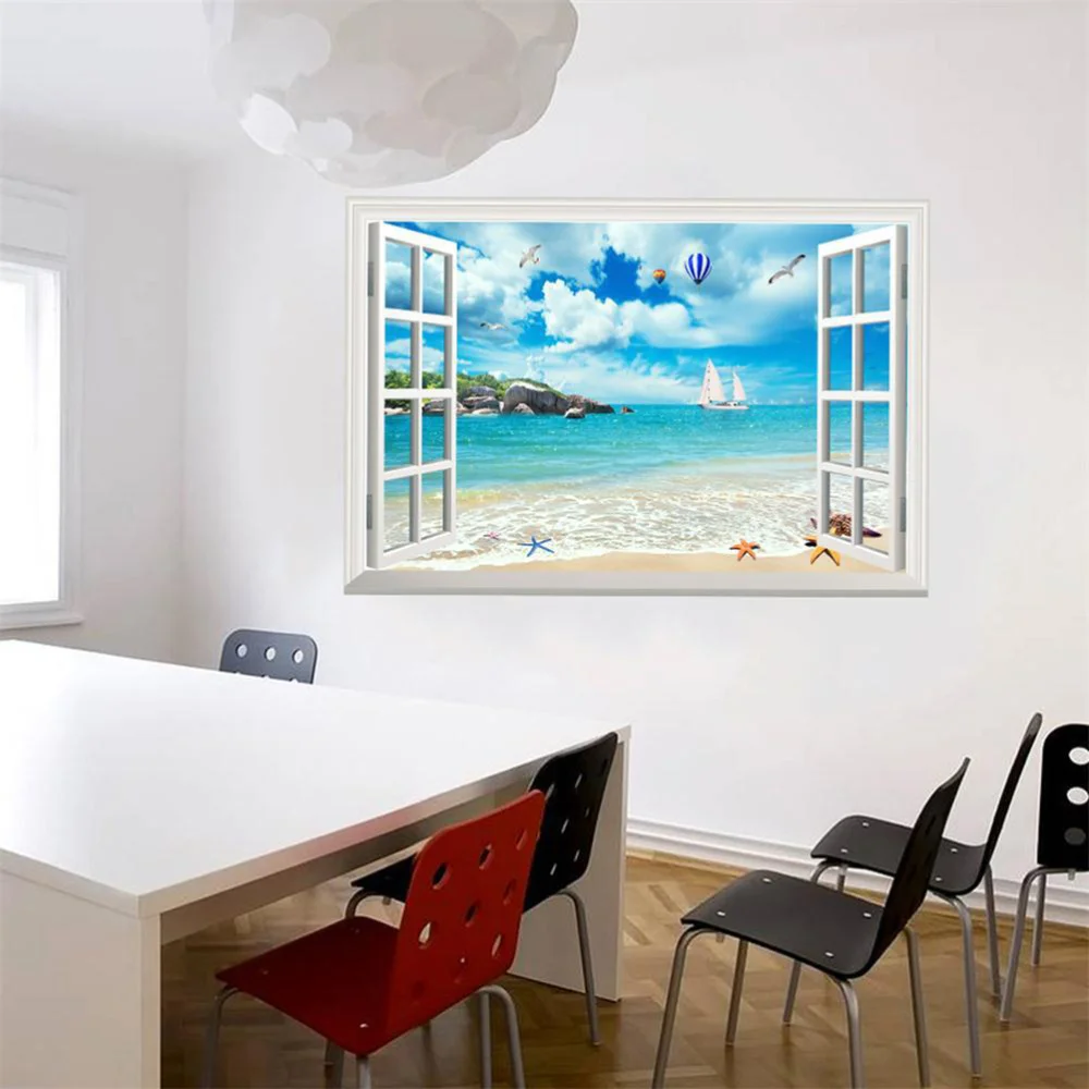 Creative Wall Sticker Removable Beautiful 3D Fake Window Scenery Wall Decal Art Sticker Bedroom Living Room Wall Mural - 57x90cm
Creative Wall Sticker Removable Beautiful 3D Fake Window Scenery Wall Decal Art Sticker Bedroom Living Room Wall Mural - 57x90cm
