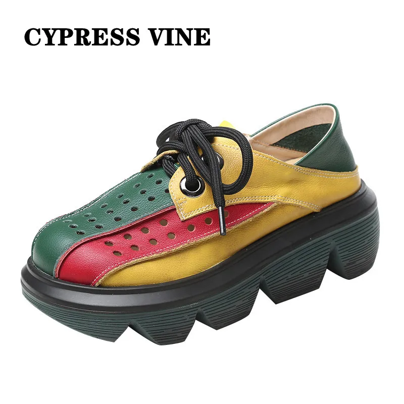 Cypress Vine Women Shoes Genuine Cow Leather For Summer With Laser Hole Mixed Colors Round Toe Pvc Outsole By Handmade Size35-40
Cypress Vine Women Shoes Genuine Cow Leather For Summer With Laser Hole Mixed Colors Round Toe Pvc Outsole By Handmade Size35-40
