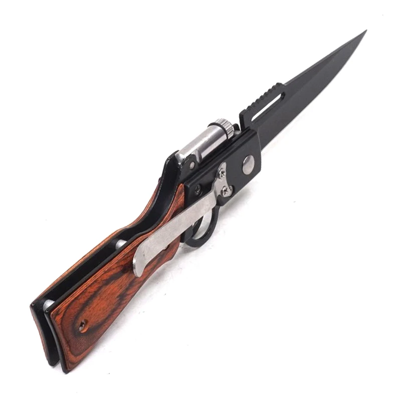 AK47 Model Black Color Shaped Pocket Tactical Folding Blade Knife Survival Hunting Camping Pocket Knife With LED New
AK47 Model Black Color Shaped Pocket Tactical Folding Blade Knife Survival Hunting Camping Pocket Knife With LED New