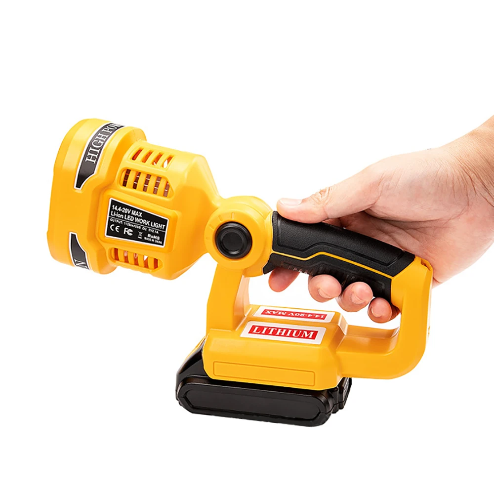 12W LED Lamp Flashlight (NO Battery,NO Charger) with USB Port Outdoor Emergency Lighting For Dewalt 14.4V 18V 20V li-ion battery
12W LED Lamp Flashlight (NO Battery,NO Charger) with USB Port Outdoor Emergency Lighting For Dewalt 14.4V 18V 20V li-ion battery