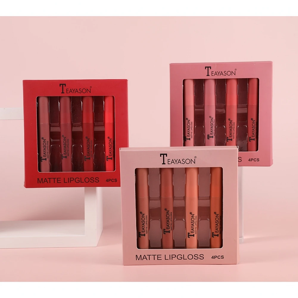 4 Pcs Velvet Matte Liquid Lipstick Set Pumpkin Color Matte Non-stick Cup Long Lasting Moisturizer Nude Makeup Cosmetic
4 Pcs Velvet Matte Liquid Lipstick Set Pumpkin Color Matte Non-stick Cup Long Lasting Moisturizer Nude Makeup Cosmetic