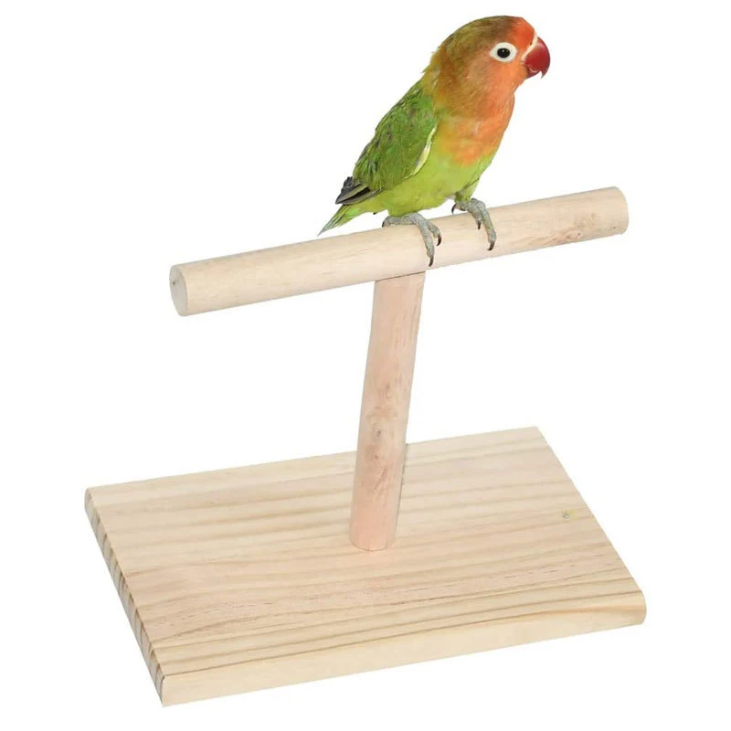 Wooden Birds Training Rack T-type Small Desktop Birds Stand Perche Suitable for Cockatiels Canaries E7
Wooden Birds Training Rack T-type Small Desktop Birds Stand Perche Suitable for Cockatiels Canaries E7