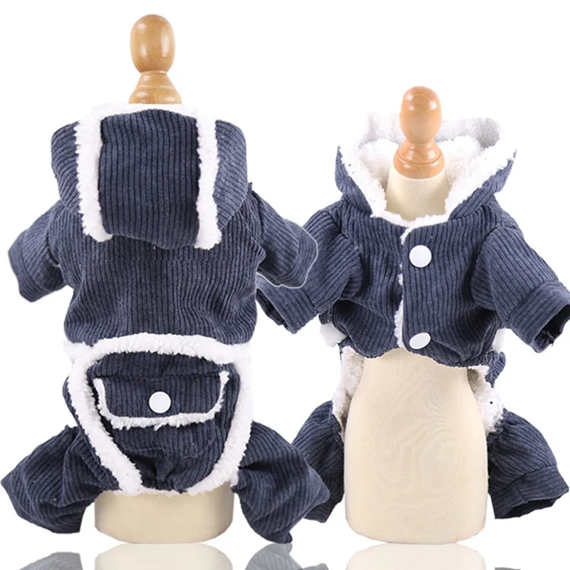 Winter Warm Dog Clothes Dog Coat Pets Clothes Corduroy Jumpsuit Pet Outfit Clothes with Buttons Pocket for Dogs Outfits for Dogs 
Winter Warm Dog Clothes Dog Coat Pets Clothes Corduroy Jumpsuit Pet Outfit Clothes with Buttons Pocket for Dogs Outfits for Dogs