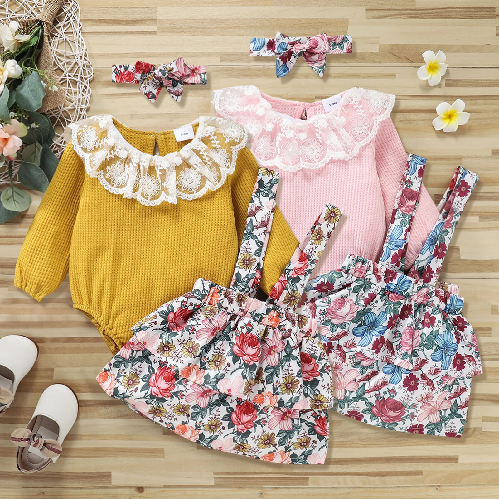 Toddler Newborn Baby Girls Toddler Girl Baby Cute Lace Collar Long Solid Color Long-sleeved Blouse Romper Flower Suspender Skirt
Toddler Newborn Baby Girls Toddler Girl Baby Cute Lace Collar Long Solid Color Long-sleeved Blouse Romper Flower Suspender Skirt