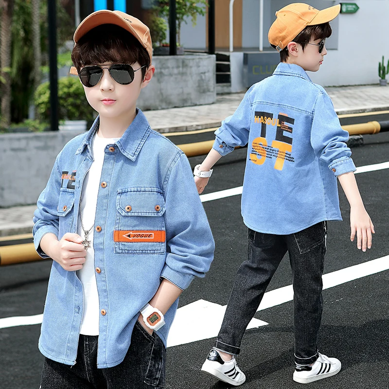 New Fashion Children Boy's Shirts Spring Autumn Casual Long Sleeve Denim Shirt Big Kids Clothing for Boys Tops 3-15 Years Old
New Fashion Children Boy's Shirts Spring Autumn Casual Long Sleeve Denim Shirt Big Kids Clothing for Boys Tops 3-15 Years Old