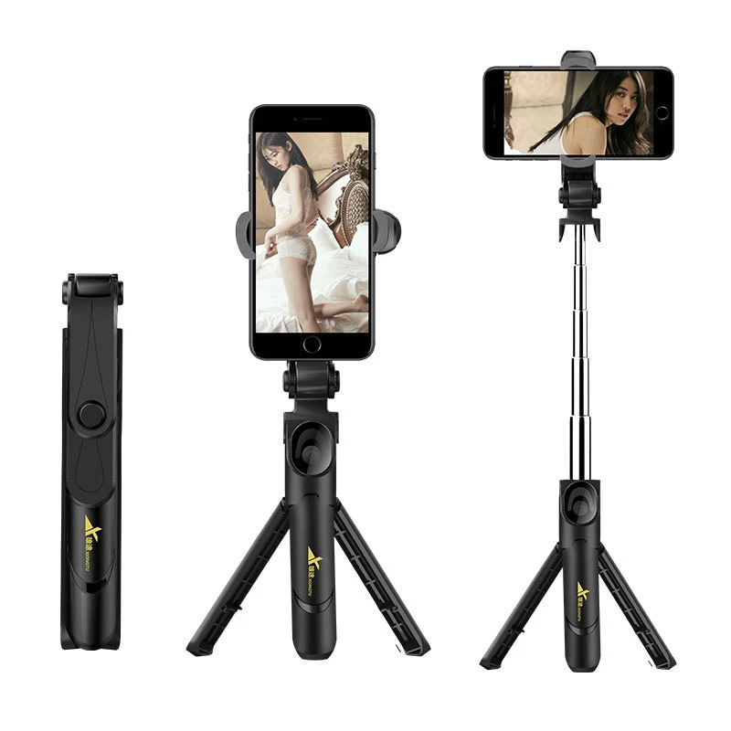 

New tripod self-timer XT09 horizontal and vertical shot Bluetooth selfie stick live XT10 mobile phone bracket artifact