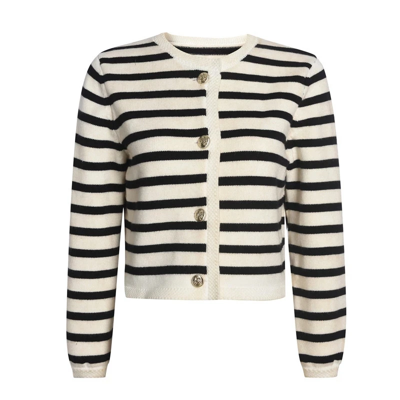 Casual O-neck Long Sleeve Black Striped Cardigan Femme 2022 Autumn Spring Korean Fashion Knitted Sweater Women Tops Clothes
Casual O-neck Long Sleeve Black Striped Cardigan Femme 2022 Autumn Spring Korean Fashion Knitted Sweater Women Tops Clothes