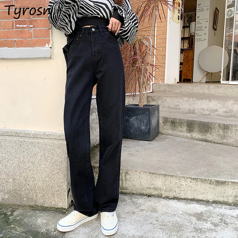 Solid Jeans Women Simple High Waist Hot Hip Hop Streetwear Fashion Japan Style Harajuku Denim Trousers All-match Mopping Retro
Solid Jeans Women Simple High Waist Hot Hip Hop Streetwear Fashion Japan Style Harajuku Denim Trousers All-match Mopping Retro