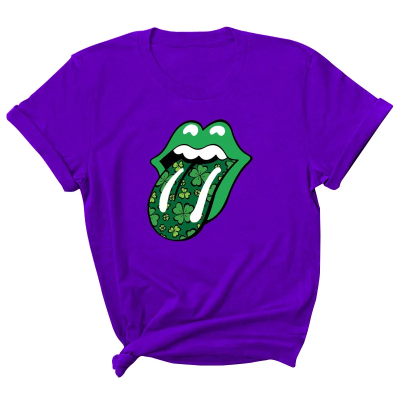 Shamrock Lips Print Women T Shirt Short Sleeve ONeck Loose Women Tshirt Ladies Tee Shirt Tops Clothes Camisetas Mujer
Shamrock Lips Print Women T Shirt Short Sleeve ONeck Loose Women Tshirt Ladies Tee Shirt Tops Clothes Camisetas Mujer
