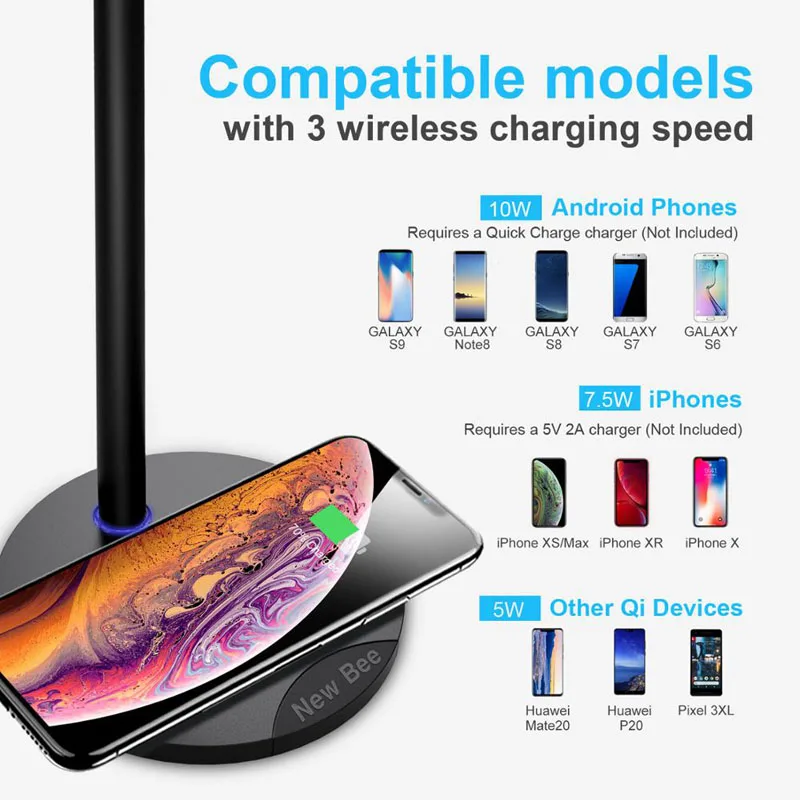 Fast Wireless Charging Headphone Stand 5W/7.5W/10W Aluminum Headset Holder Smart Phone Charger Adapter with LED for All Qi Phone
Fast Wireless Charging Headphone Stand 5W/7.5W/10W Aluminum Headset Holder Smart Phone Charger Adapter with LED for All Qi Phone