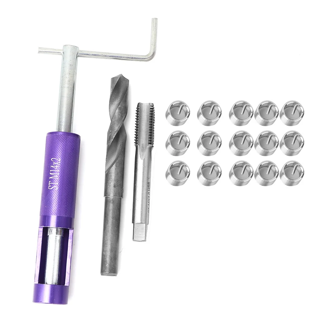 18pcs M11/14 Stainless Steel Wire Screw Sleeve Thread Repair Insert Kit Tool Set
18pcs M11/14 Stainless Steel Wire Screw Sleeve Thread Repair Insert Kit Tool Set