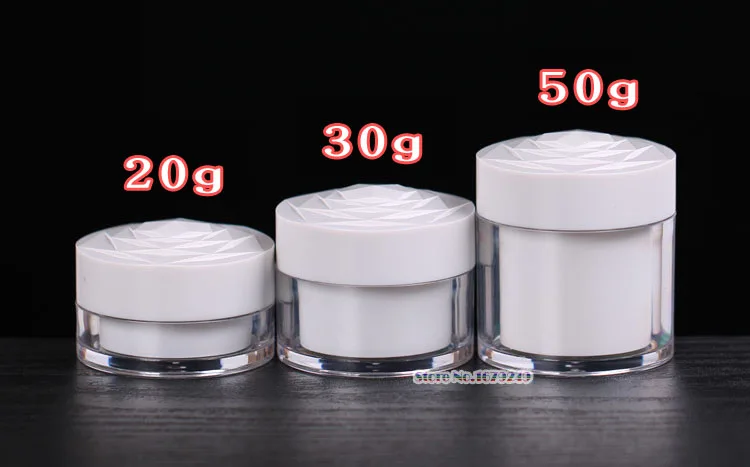Free shipping 20g/ml 30g/ml 50g/ml Acrylic jars with White Rose cap cosmetics Cream Jars Cosmetic cream bottle jar 100pcs/lot
Free shipping 20g/ml 30g/ml 50g/ml Acrylic jars with White Rose cap cosmetics Cream Jars Cosmetic cream bottle jar 100pcs/lot