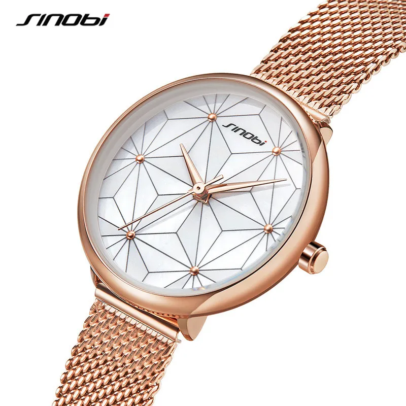 SINOBI Women Quartz Watches Geometry irregular Design Rose Gold Stainless Steel Belt Ladies Watch Quartz Wristwatch Dropshipping
SINOBI Women Quartz Watches Geometry irregular Design Rose Gold Stainless Steel Belt Ladies Watch Quartz Wristwatch Dropshipping