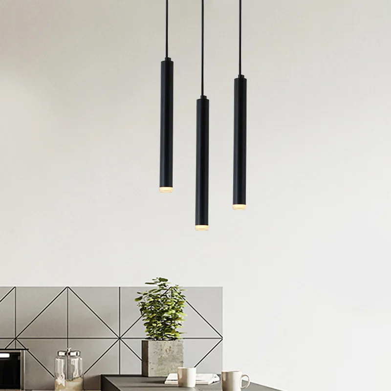 LED Long Tube Hanging Lamp Suspension Pendant Light Black Chandelier Hanging Kitchen Lights Fixture LED Spotlight Warm White
LED Long Tube Hanging Lamp Suspension Pendant Light Black Chandelier Hanging Kitchen Lights Fixture LED Spotlight Warm White