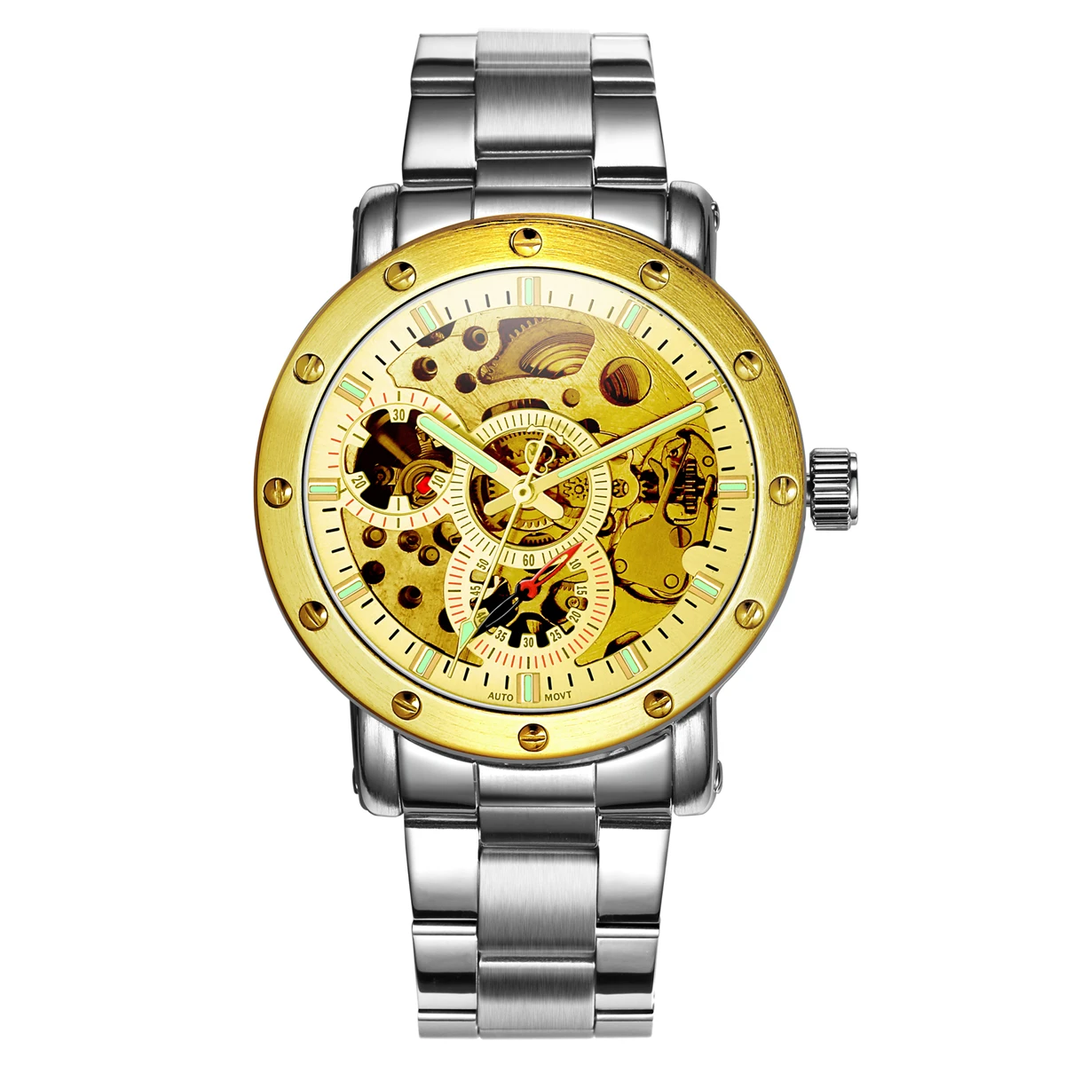 NewAutomatic Machinery Men Self-winding Watch FashionLeisure Simple Stainless Steel StrapHollow Watch Plate Waterproof Men Watch
NewAutomatic Machinery Men Self-winding Watch FashionLeisure Simple Stainless Steel StrapHollow Watch Plate Waterproof Men Watch