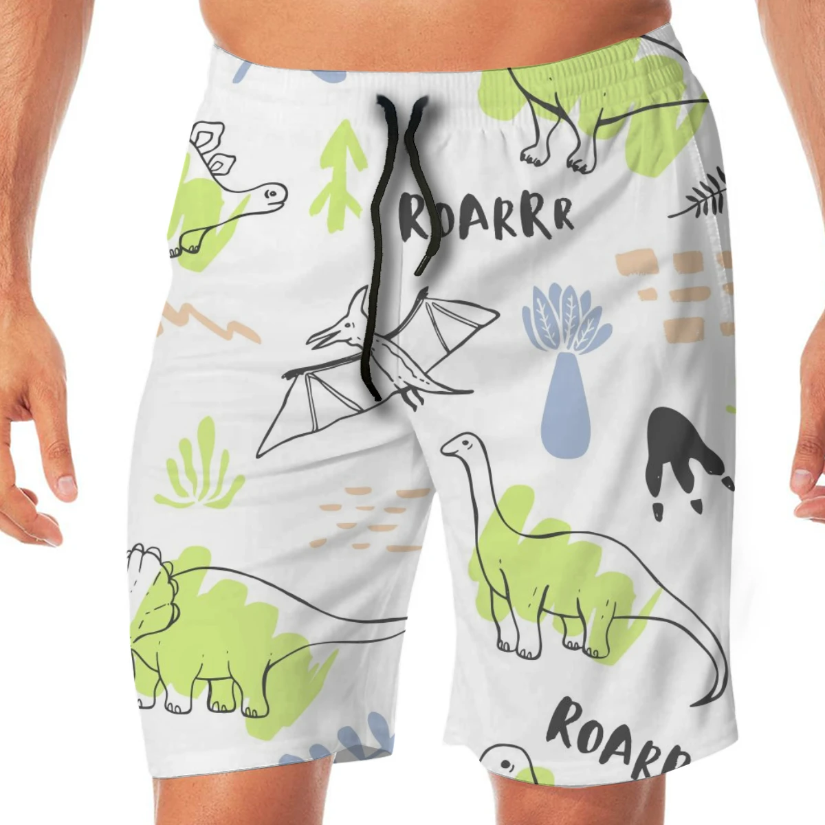 Men Casual Summer Hawaiian Beach Pants Half Trousers Cute Green Dinosaurs
Men Casual Summer Hawaiian Beach Pants Half Trousers Cute Green Dinosaurs
