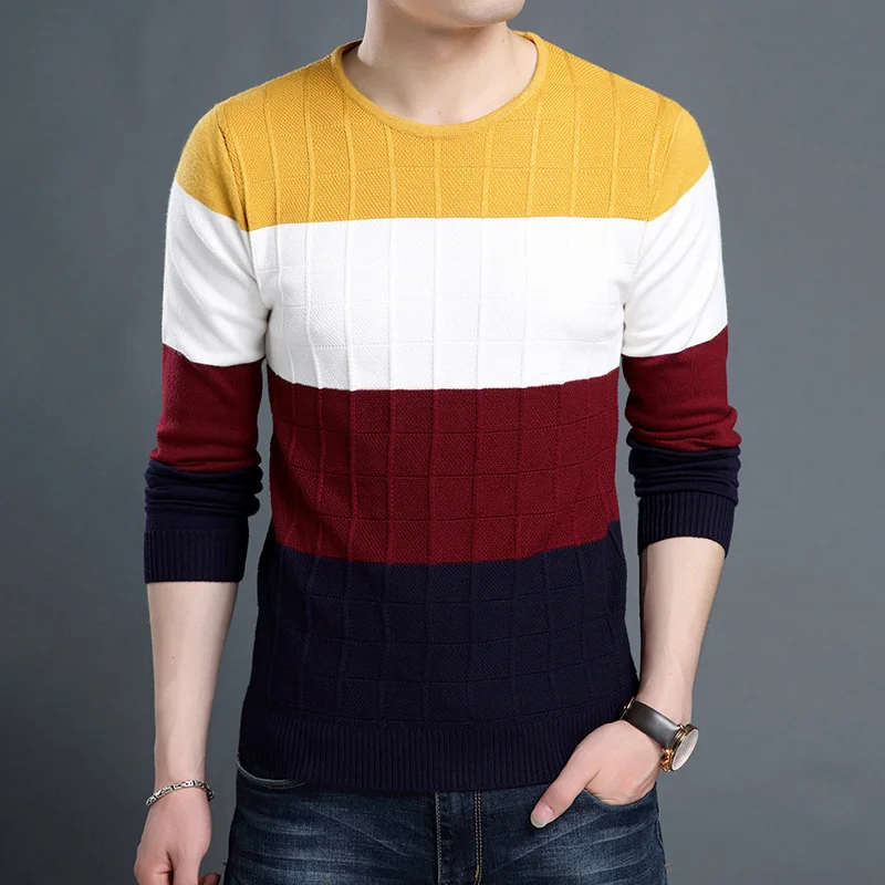 Men Korean Fashion Brand Neck Knitted Jumper O Pullover New Striped Sweater Autum Slim Fit High Quality Casual Men Clothes
Men Korean Fashion Brand Neck Knitted Jumper O Pullover New Striped Sweater Autum Slim Fit High Quality Casual Men Clothes
