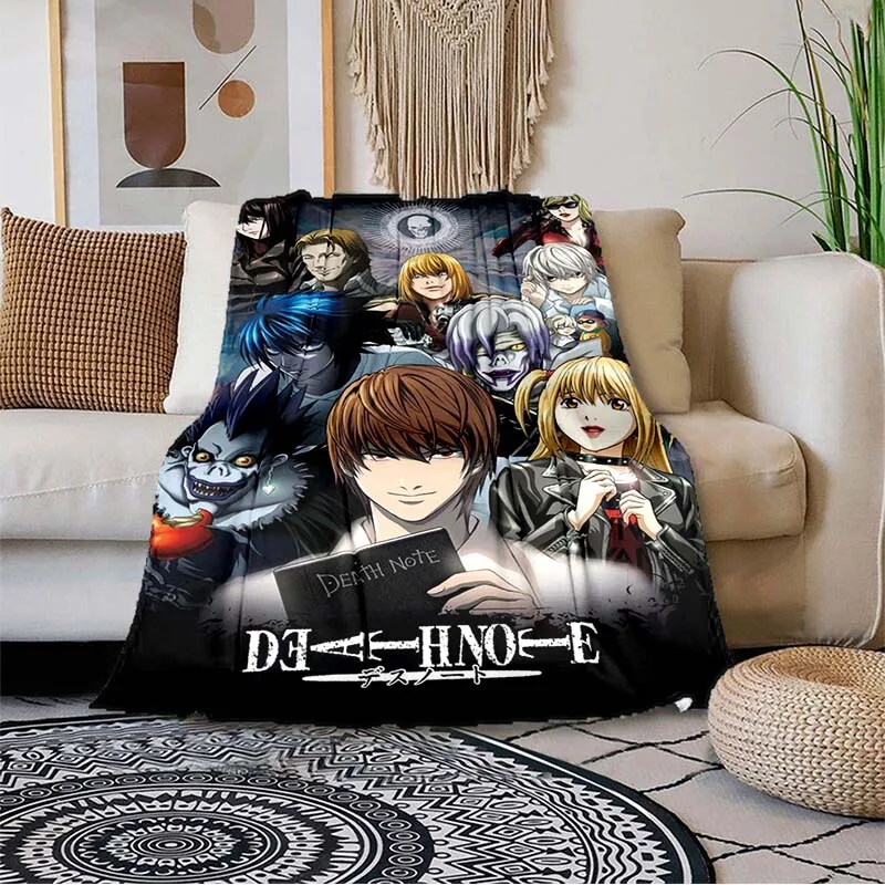 Одеяло с 3D-принтом из аниме Death Note японское Фланелевое покрывало рисунком