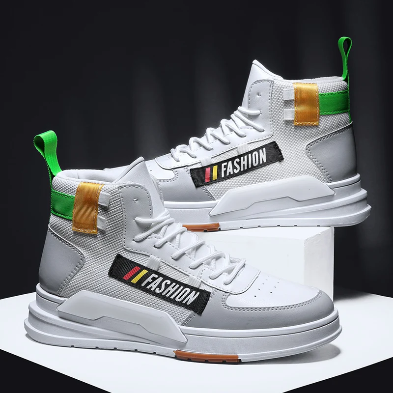 CYYTL High Top Youth Men Leather Sneakers Casual Sports Shoes Casual Wearable Fashion Flats Students Trainers Basket Homme
CYYTL High Top Youth Men Leather Sneakers Casual Sports Shoes Casual Wearable Fashion Flats Students Trainers Basket Homme