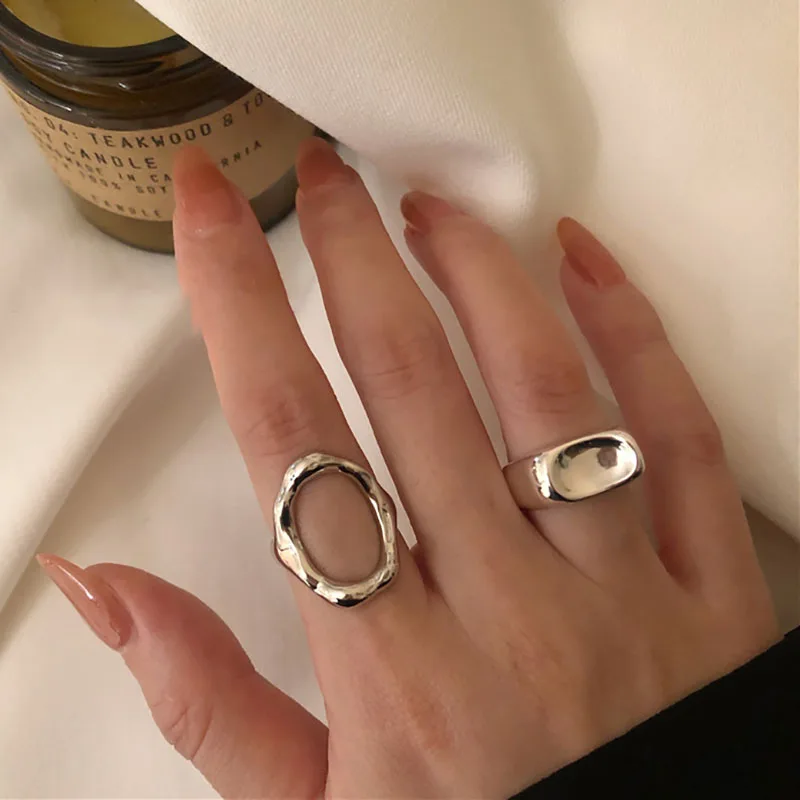 Кольца Foxanry в минималистичном стиле из серебра 925 пробы французское винтажное