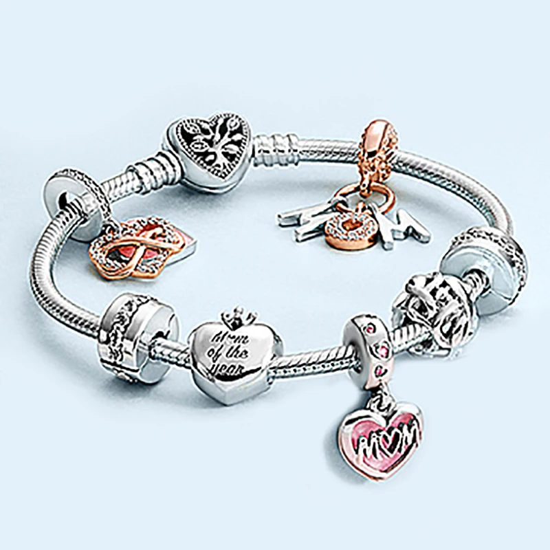 925 sterling silver the most popula Pink mother's day idea weave hollow out gift for mom pendant pan bracelet
925 sterling silver the most popula Pink mother's day idea weave hollow out gift for mom pendant pan bracelet