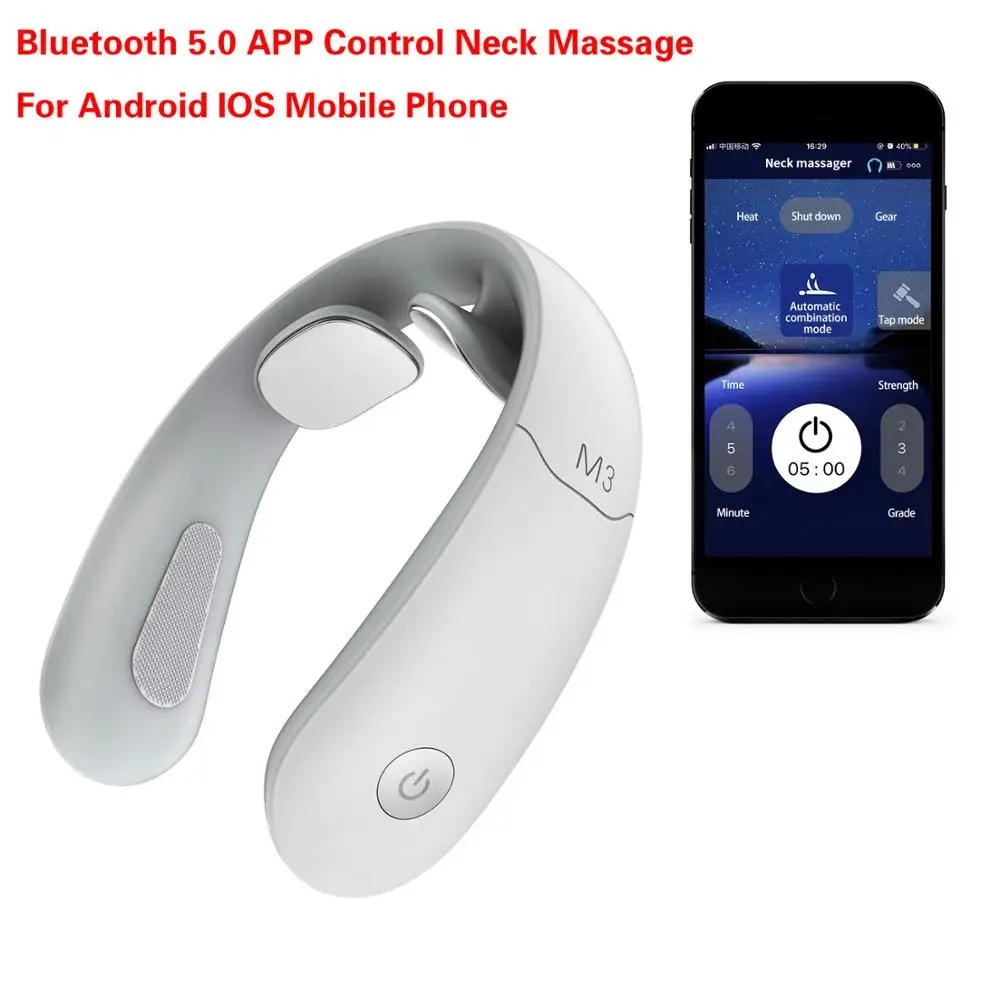 APP Control Electric Neck Massager Bluetooth 5.0 Shoulder and Neck Heating Massager Cervical Spine Massager Pain Fatigue Relief
APP Control Electric Neck Massager Bluetooth 5.0 Shoulder and Neck Heating Massager Cervical Spine Massager Pain Fatigue Relief