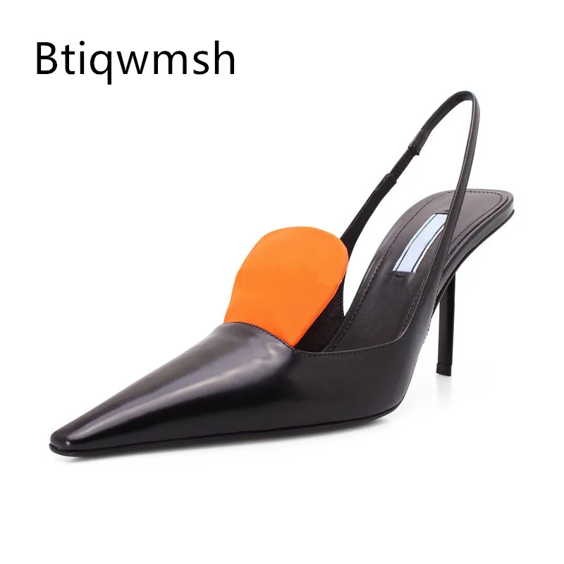 Black Orange Slingbacks Women Sandals Pointed Toe Chic Design High Heels Shoes Woman Sexy Stiletto 2021
Black Orange Slingbacks Women Sandals Pointed Toe Chic Design High Heels Shoes Woman Sexy Stiletto 2021