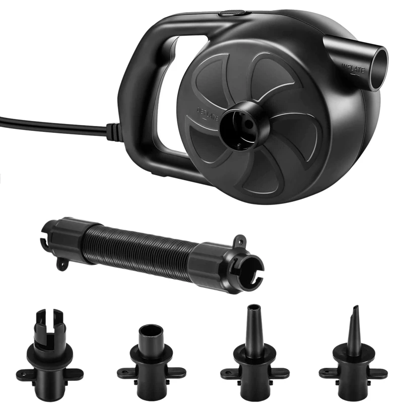 300W Electric Air Pump High Pressure Quick-Fill Swimming Pool Air Pump Air Inflator with 5 Nozzle for Home Boat EU Plug
300W Electric Air Pump High Pressure Quick-Fill Swimming Pool Air Pump Air Inflator with 5 Nozzle for Home Boat EU Plug