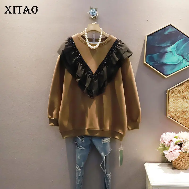 XITAO толстовка с оборками, модный новый женский пуловер, Goddess Fan, повседневный стиль, 2021, Осенний плиссированный свитшот, GWJ1509
XITAO толстовка с оборками, модный новый женский пуловер, Goddess Fan, повседневный стиль, 2021, Осенний плиссированный свитшот, GWJ1509