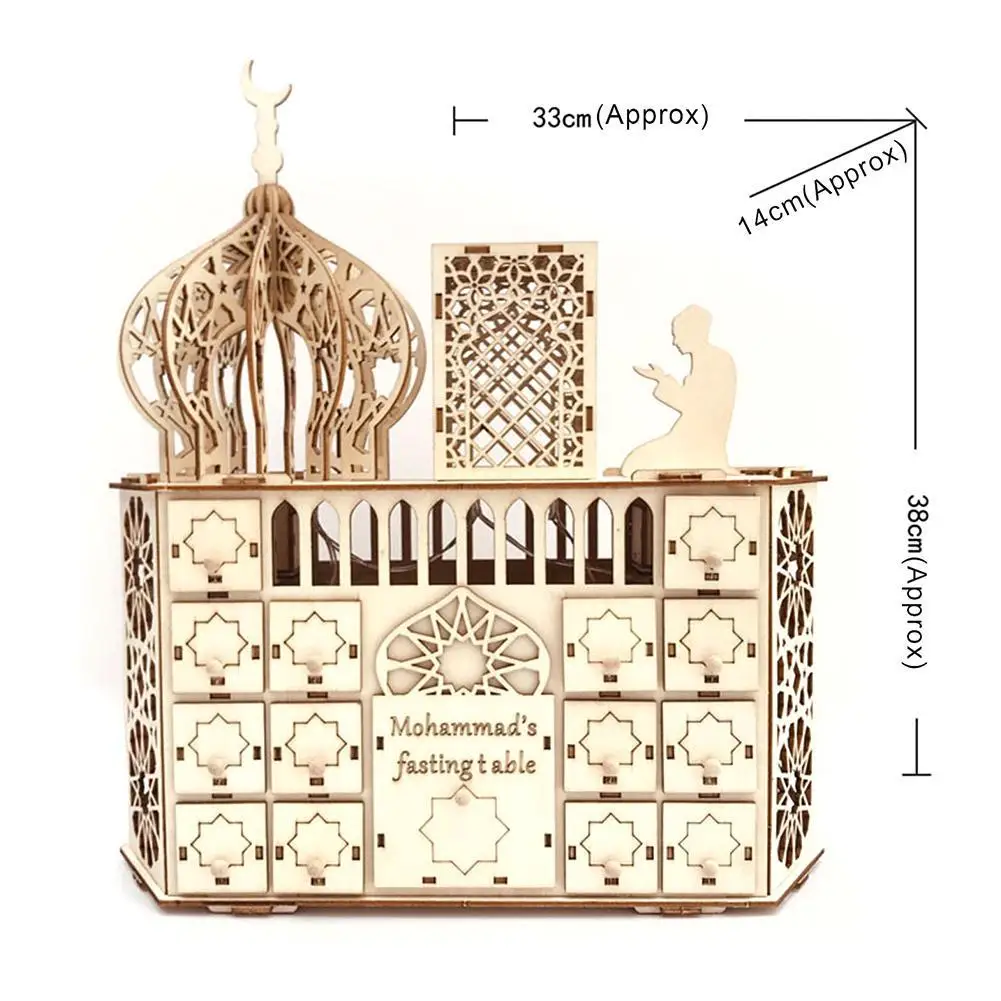 Wood Eid Mubarak Ramadan Advent Calendar Tray Muslim Ornament Castle Islamic U1H2
Wood Eid Mubarak Ramadan Advent Calendar Tray Muslim Ornament Castle Islamic U1H2