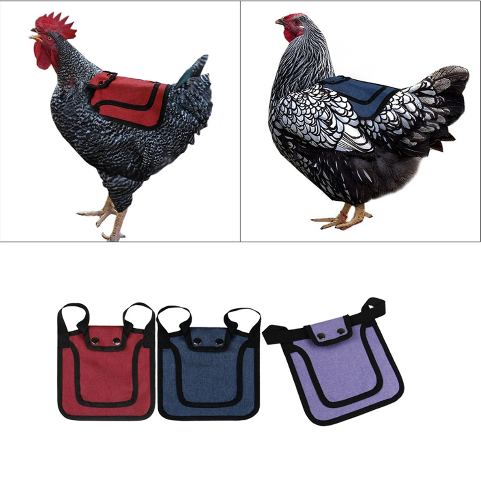 3pcs Chicken Saddles with Adjustable Strap Hen Apron Clothes Hens Wings Protector for Back Poultry Accessories
3pcs Chicken Saddles with Adjustable Strap Hen Apron Clothes Hens Wings Protector for Back Poultry Accessories