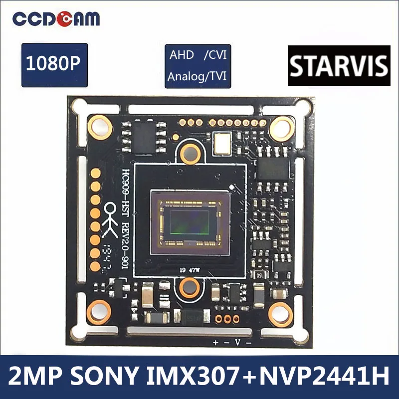 Камера видеонаблюдения AHD камера 1080P SONY 1/2.8 "IMX307 + NVP2441H CMOS плата 2 МП 4 в 1 для CCTV CVI