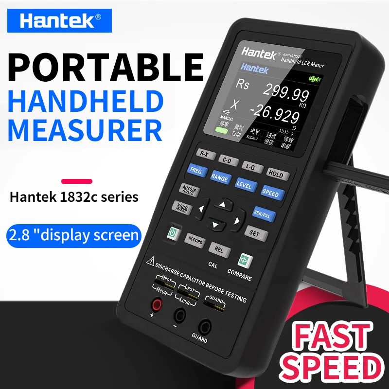 Hantek Digital LCR Meter 1832C 1833C Handheld Portable Inductance Capacitance and Resistance Measuring Tester Tools
Hantek Digital LCR Meter 1832C 1833C Handheld Portable Inductance Capacitance and Resistance Measuring Tester Tools