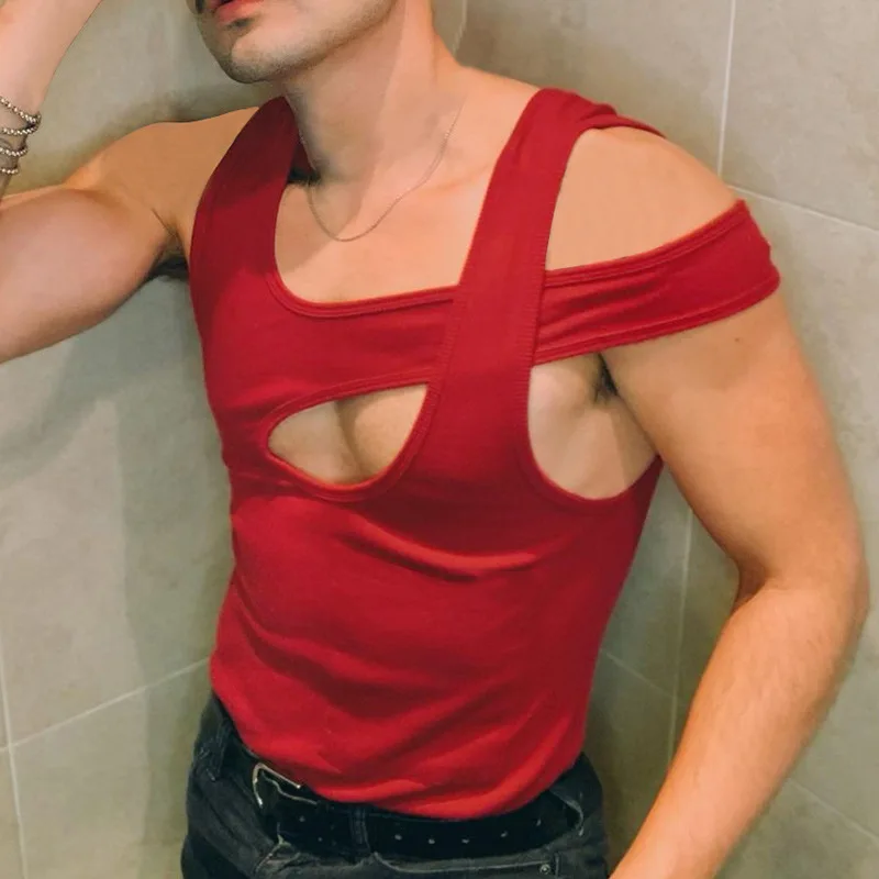2022 Spring Summer Men Slim Base Tops Casual Solid Color Tank Tops New Fashion Criss-Cross Hollow Out Sexy Vest Mens Streetwear
2022 Spring Summer Men Slim Base Tops Casual Solid Color Tank Tops New Fashion Criss-Cross Hollow Out Sexy Vest Mens Streetwear