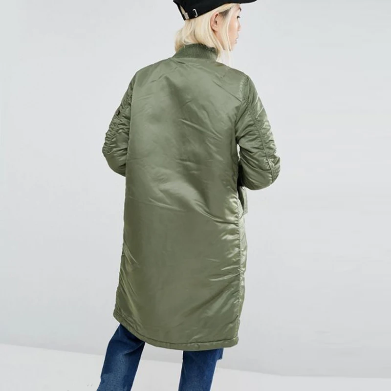 

Женская новая весенне-осенняя ветровка 2020, длинная куртка-бомбер, женское армейское зеленое повседневное пальто в стиле милитари с длинным ...