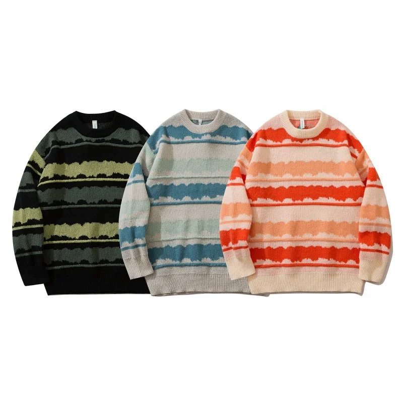 Harajuku Retro Pullover Striped Sweater Men's Fall/Winter 2021 New Streetwear Pullover Men's Knitwear Sweater Long Sleeve
Harajuku Retro Pullover Striped Sweater Men's Fall/Winter 2021 New Streetwear Pullover Men's Knitwear Sweater Long Sleeve