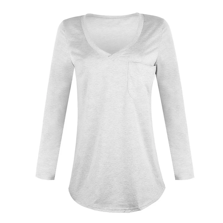 Solid V-neck T-shirt Long Sleeve Loose Top Women Pocket Thin Tee Shirts 2021 New Simple Casual Tops Tee Female tshirts
Solid V-neck T-shirt Long Sleeve Loose Top Women Pocket Thin Tee Shirts 2021 New Simple Casual Tops Tee Female tshirts