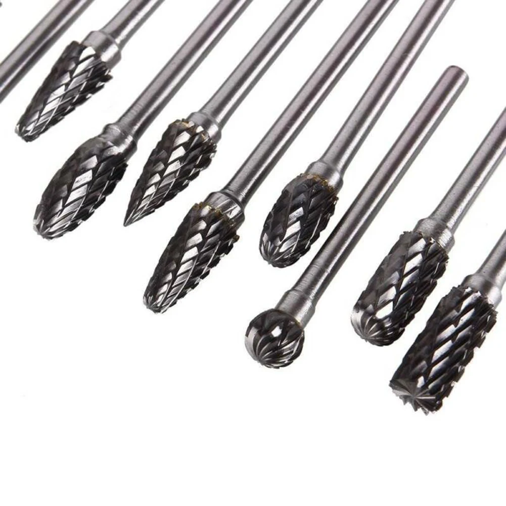 10pcs Rasp File Drill Bits Kit Tungsten Carbide Rotary Burr Drills Grinder Grinding Woodworking Carving Tool 3mm Round Shank
10pcs Rasp File Drill Bits Kit Tungsten Carbide Rotary Burr Drills Grinder Grinding Woodworking Carving Tool 3mm Round Shank
