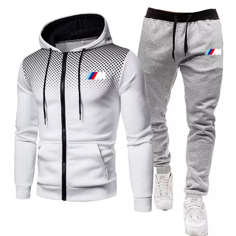 

Men Casual Sets 2020 Winter New Brand Splice Jogger Tracksuit Zipper Hoodies + Pants 2PC Sets Men's Sportswear Sport Suit Clothe