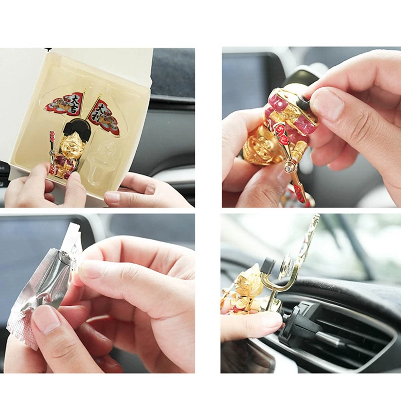 3 In 1 Car Air Freshener Chinese Style Wukong Shape Air Outlet Perfume Cute Cartoon Car Decorations Auto Interior Accessories
3 In 1 Car Air Freshener Chinese Style Wukong Shape Air Outlet Perfume Cute Cartoon Car Decorations Auto Interior Accessories